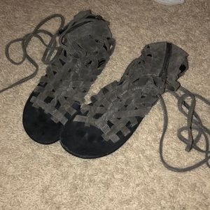 Free People ankle lace up sandals